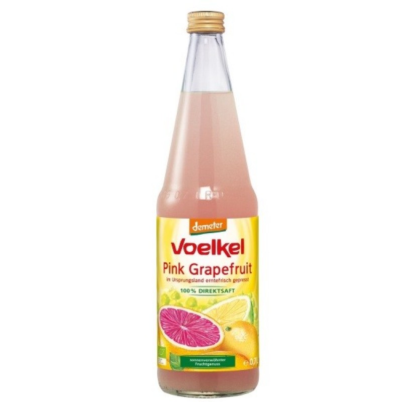 Βιολογικός Χυμός Ροζ Γκρέιπφρουτ Χωρίς Ζάχαρη "Voelkel" 700ml
