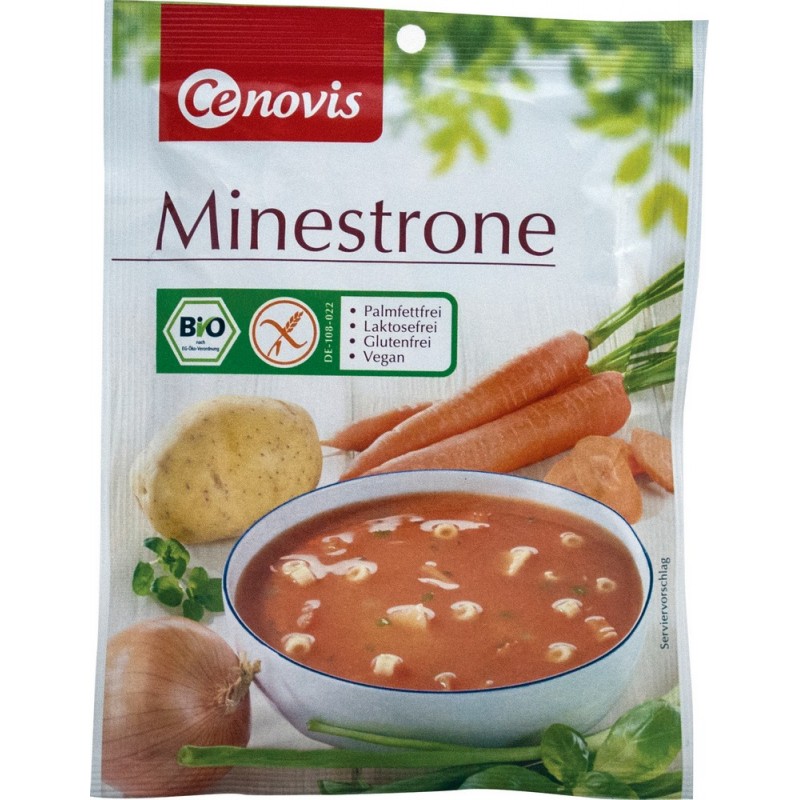 Βιολογική Σούπα Μινεστρόνε Χωρίς Γλουτένη  "Cenovis" 50gr