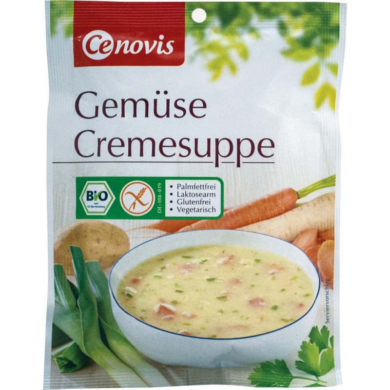 Βιολογική Σούπα Λαχανικών Βελουτέ Χωρίς Γλουτένη "Cenovis" 64gr