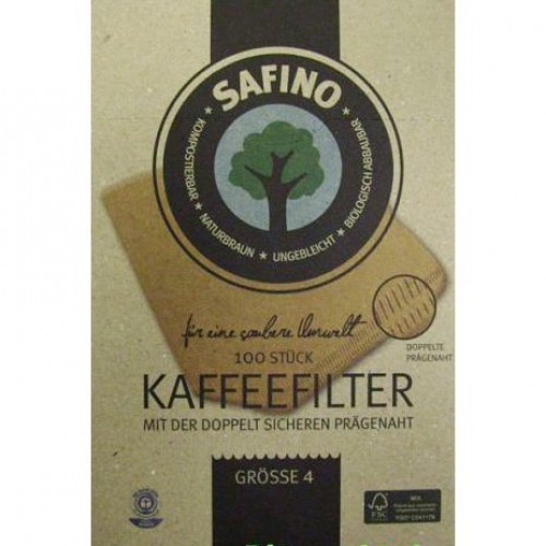 Φίλτρα Καφέ Νο.4 100τμχ "Safino" Bio 