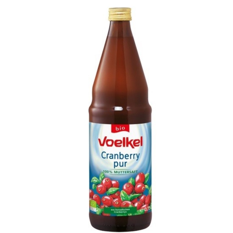 Βιολογικός Χυμός Κράνμπερυ χωρίς ζάχαρη "Voelkel" 750ml