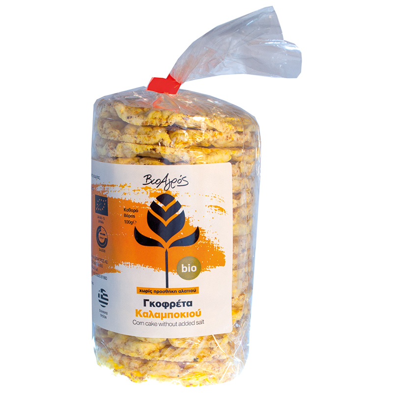 Βιολογική Γκοφρέτα Καλαμποκιού Χωρίς Αλάτι 100gr