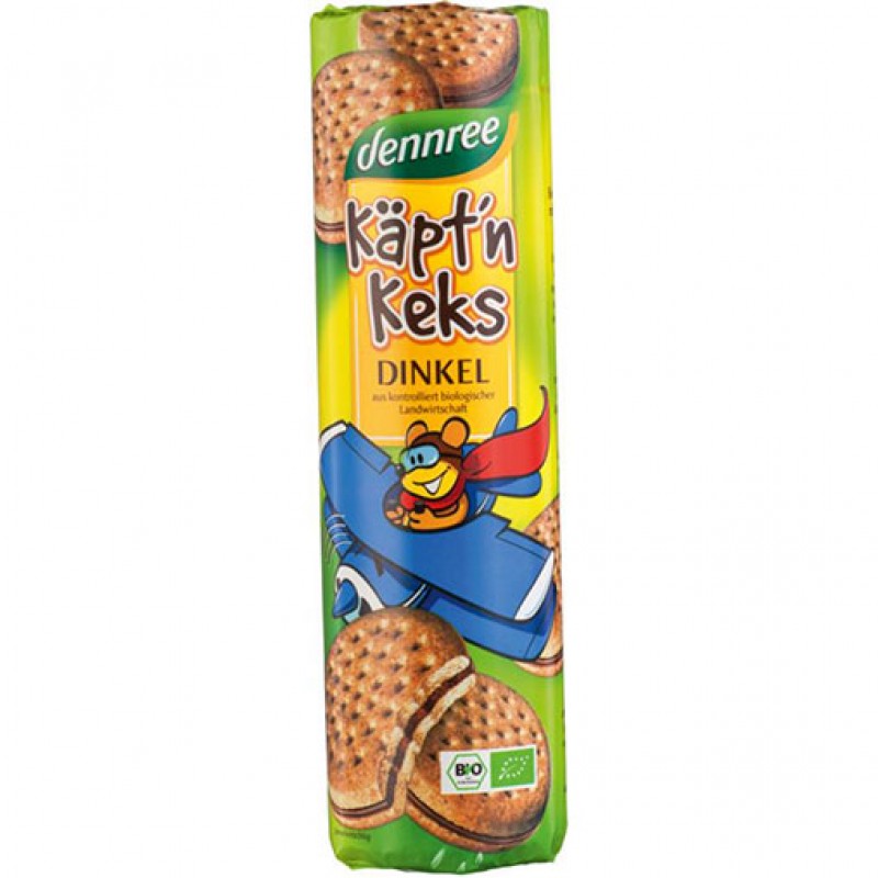 Βιολογικά Μπισκότα Ντίνκελ γεμιστά με Σοκολάτα "Dennree" 330gr