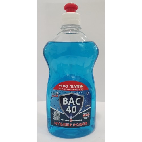 Υγρό πιάτων BAC 40 με δραστική ουσία LACTIC 500ml