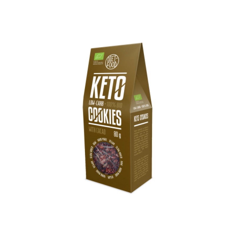 Μπισκότα Keto με κακάο 80gr