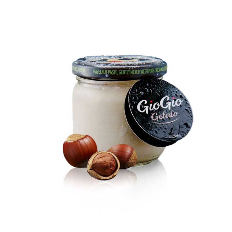 Παγωτό Hazelnut με αλεσμένα Καρύδια και Κάρδαμο σε γυάλινο βάζο 130gr