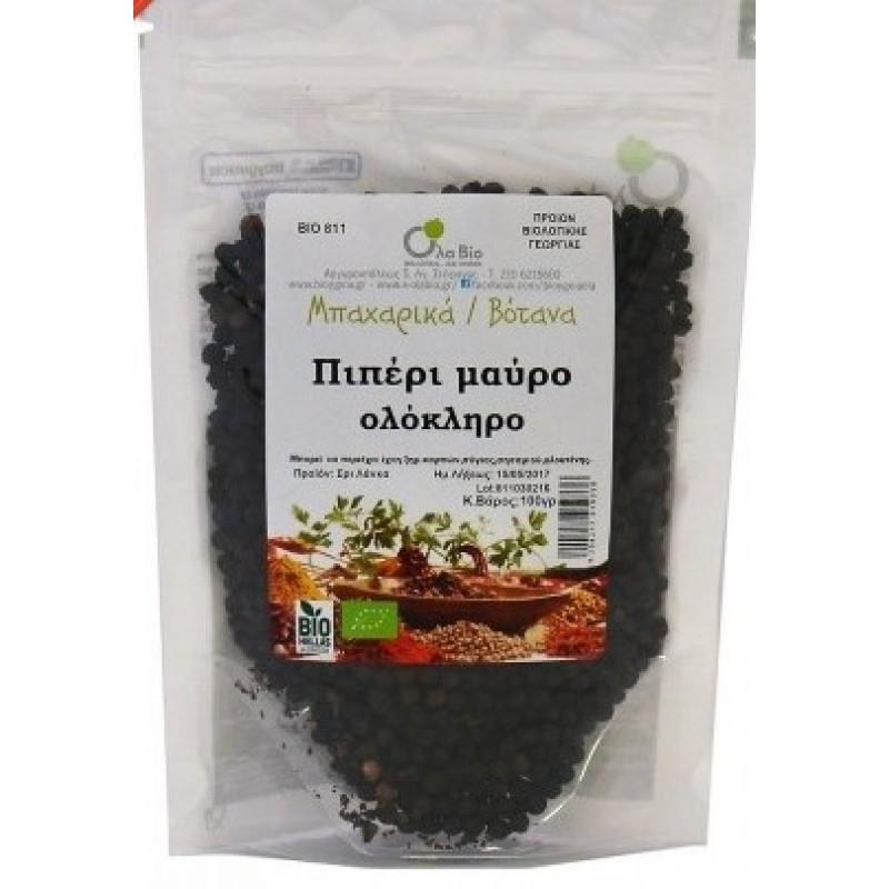 Βιολογικό Πιπέρι μαύρο ολόκληρο Ola bio 100gr