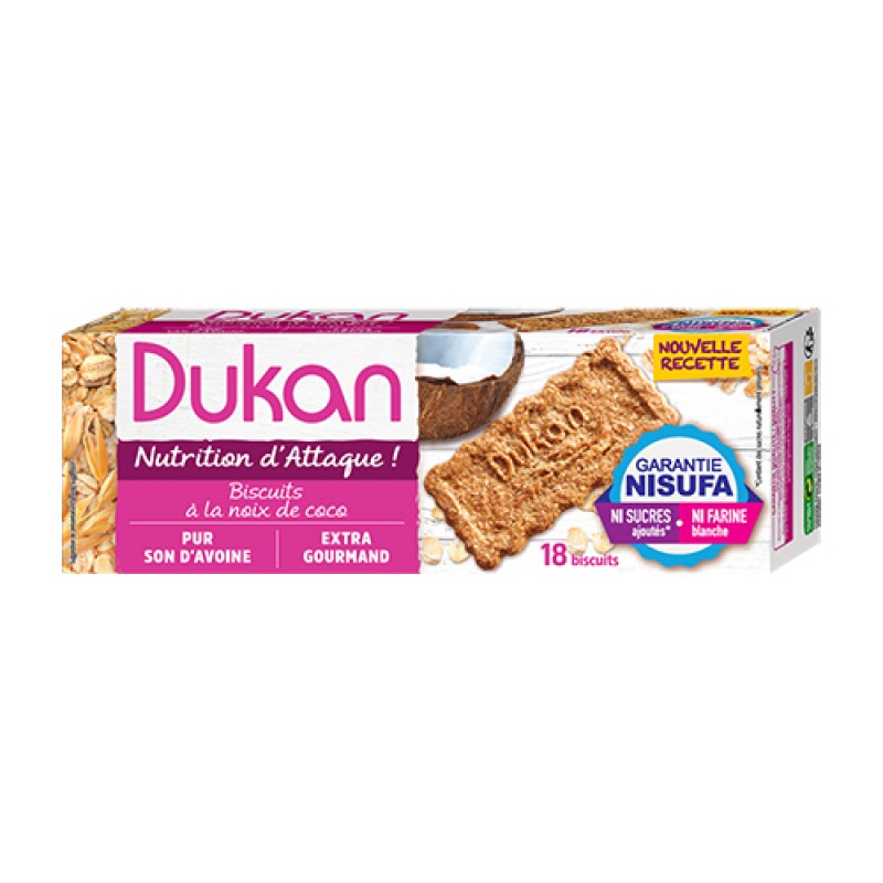 Μπισκοτα Βρώμης με γεύση καρύδα DUKAN 225g