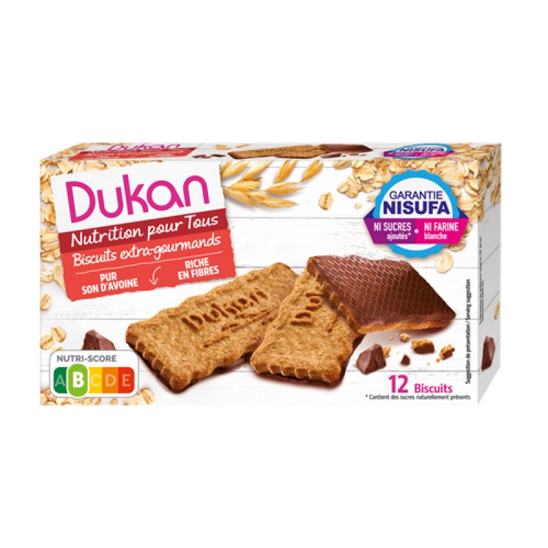 Μπισκότα Βρώμης με επικάλυψη σοκολάτας DUKAN 200gr