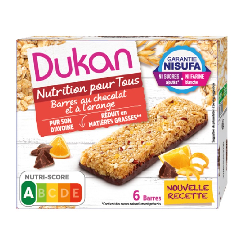 Μπάρες Βρώμης με σοκολάτα & πορτοκάλι DUKAN 150gr Μπάρες Βρώμης με σοκολάτα & πορτοκάλι DUKAN 150gr