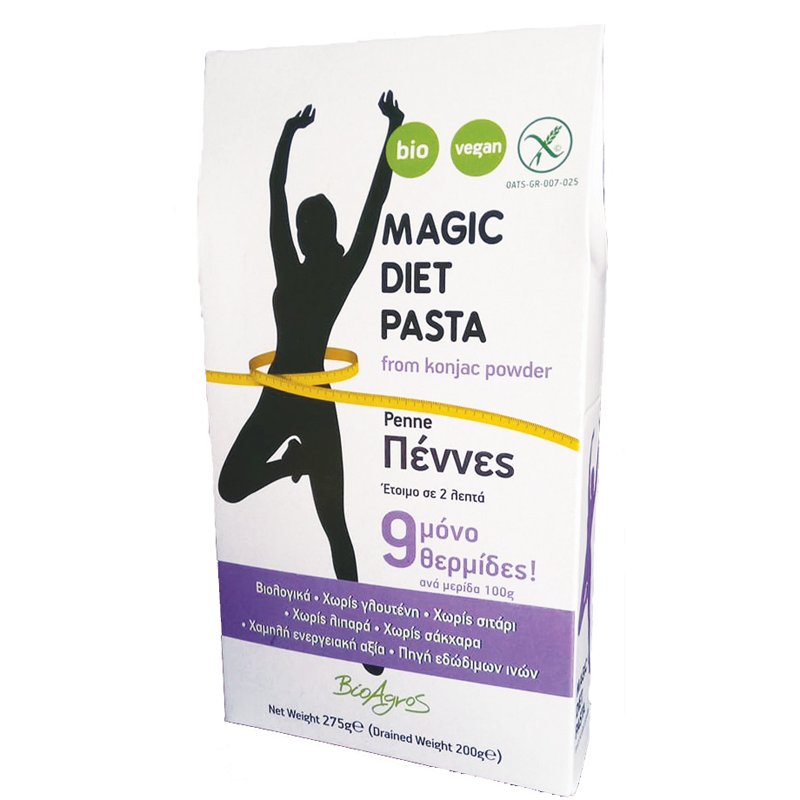 Βιολογικές Πένες Konjac χωρίς γλουτένη "Magic Diet" 9 θερμίδες 275gr