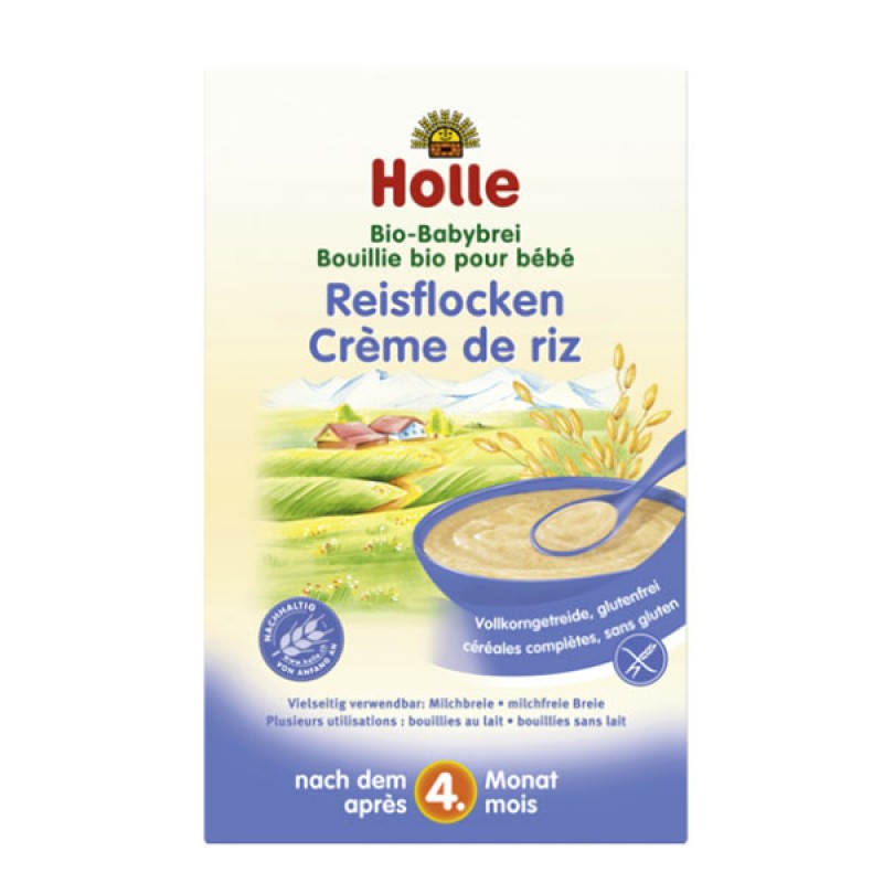 Βιολογική βρεφική ρυζόκρεμα από 4 μηνών "Holle" 250gr