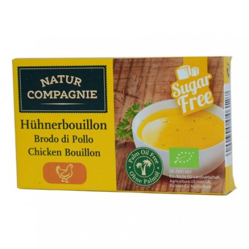 Βιολογικοί κύβοι κοτόπουλο 8τμχ χωρίς ζάχαρη & φοινικέλαιο "Natur compagnie" 88gr