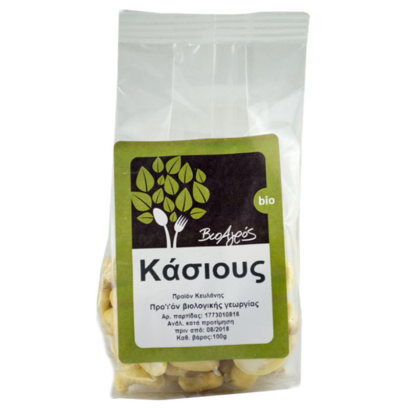 Βιολογικό Φυστίκι Κάσιους  "ΒιοΑγρός" 100gr