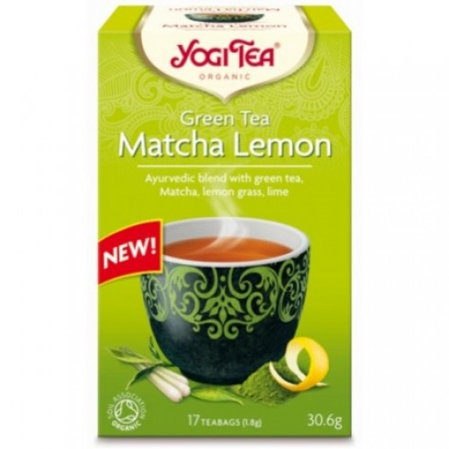 Βιολογικό Τσάι Green matcha Lemon "Yogi" 30gr