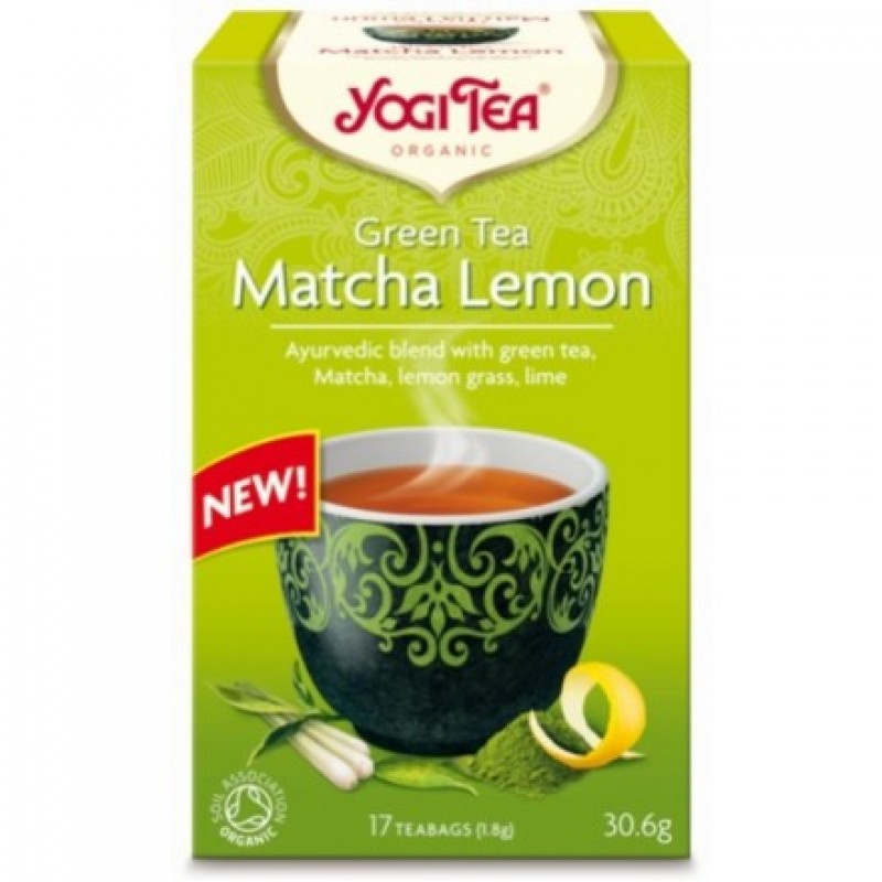 Βιολογικό Τσάι Green matcha Lemon "Yogi" 30gr