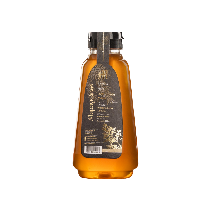 Κρητικό Μέλι σε Μελιέρα, με Πεύκο, θυμάρι & άγρια βότανα "Μαραγκάκης" 500gr