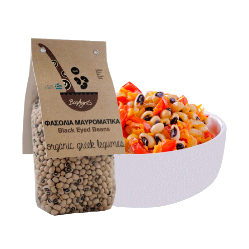 Βιολογικά φασόλια μαυρομάτικα Ελληνικά "ΒιοΑγρός" 500gr