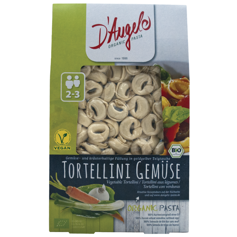 Βιολογικά Τορτελίνια με Λαχανικά "D'Angelo" 250gr