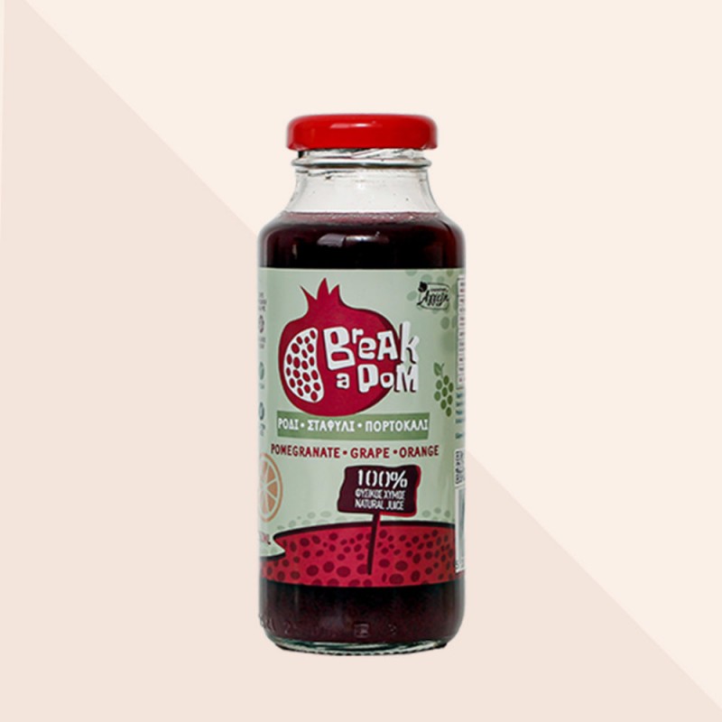 Χυμός Ρόδι-Σταφύλι-Πορτοκάλι 100% "Οικογένεια Αγγελή" 250ml
