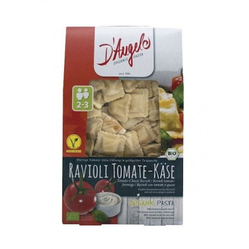 Βιολογικά Ραβιόλια με ντομάτα & τυρί "D'Angelo" 250gr 