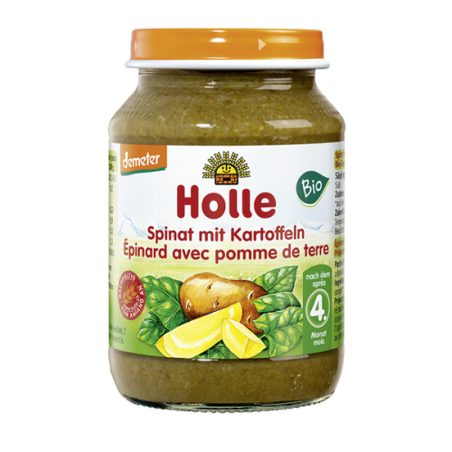 Βιολογικό παιδικό γεύμα σπανάκι με πατάτα (από 5 μηνών) "Holle" 190gr