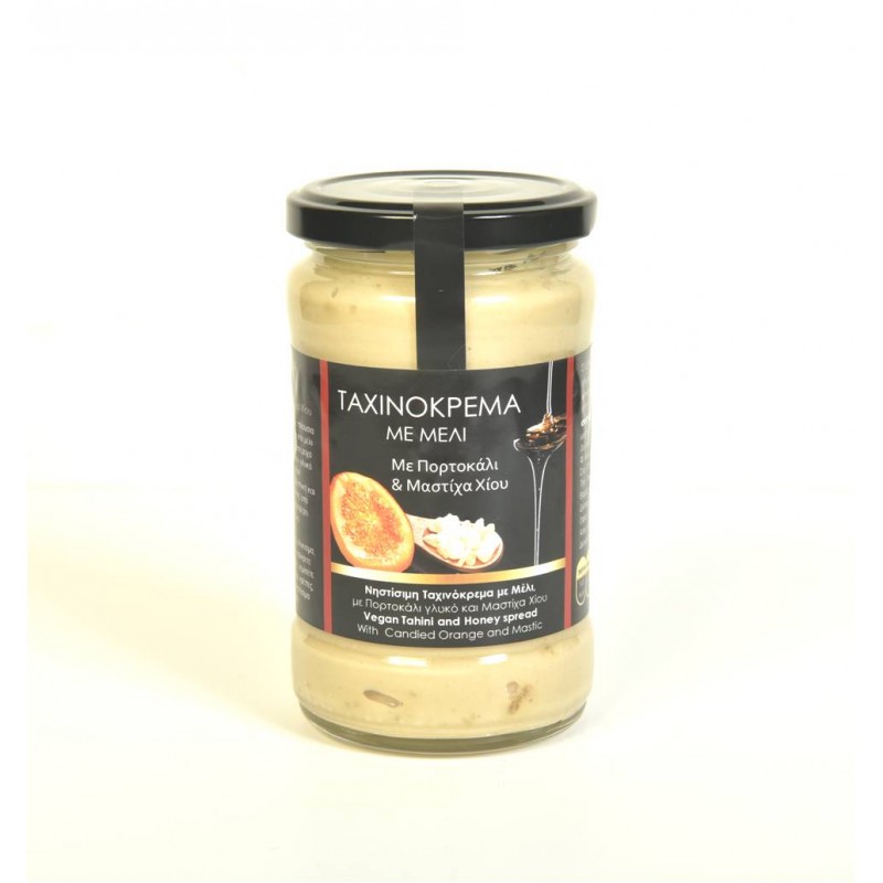 Ταχινόκρεμα νηστίσιμη με Μέλι, Πορτοκάλι & Μαστίχα Χίου "Καλή νοικοκυρά" 330gr