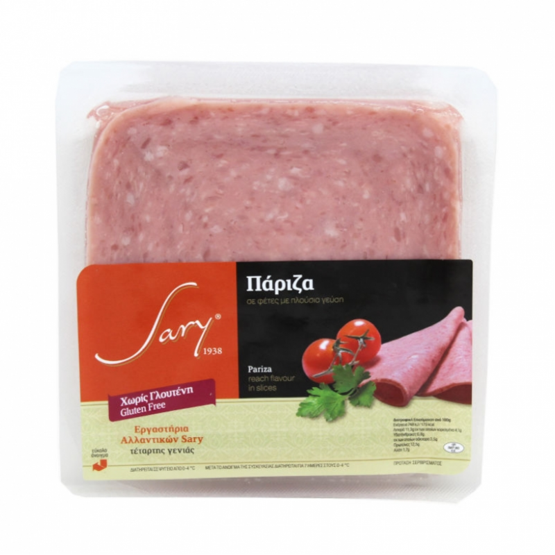 Πάριζα Δράμας σε φέτες χωρίς γλουτένη "Sary" 150gr