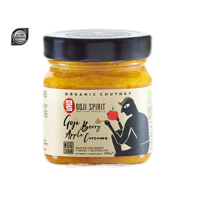 Βιολογικό Chutney (Σάλτσα) Goji Berry με μήλο & κουρκουμά "Goji Spirit" 220gr