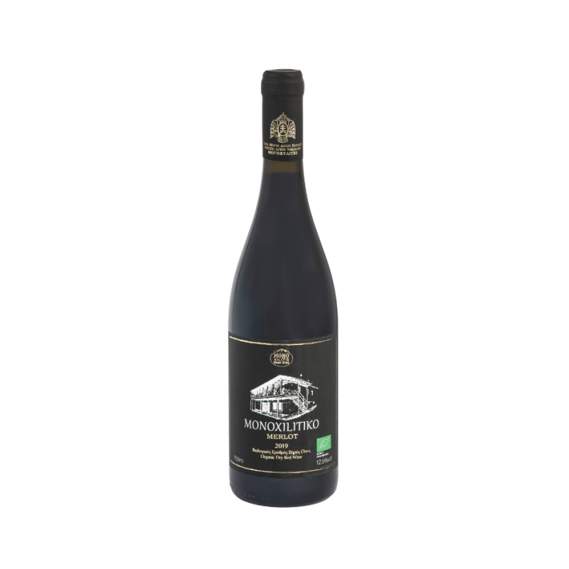 Βιολογικός Οίνος ερυθρός Αγίου Όρους "Μονοξυλίτης" Merlot 750ml