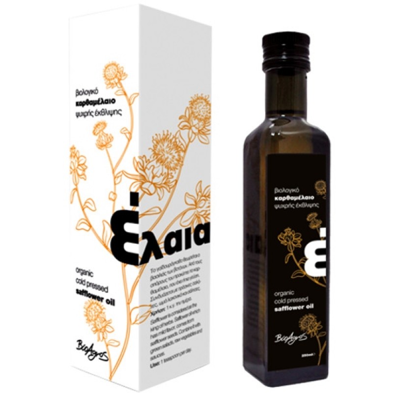 Βιολογικό Καρθαμέλαιο (Γαϊδουράγκαθο) ψυχρής έκθλιψης "ΒιοΑγρός" 250ml
