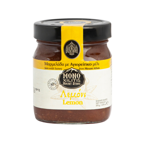 Μαρμελάδα Λεμόνι Αγίου Όρους με αγιορείτικο μέλι "Μονοξυλίτης" 370gr