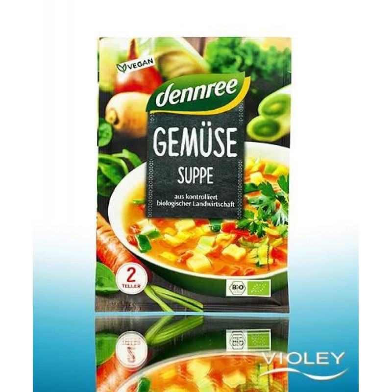 Βιολογική Σούπα λαχανικών vegan "Dennree" 40gr