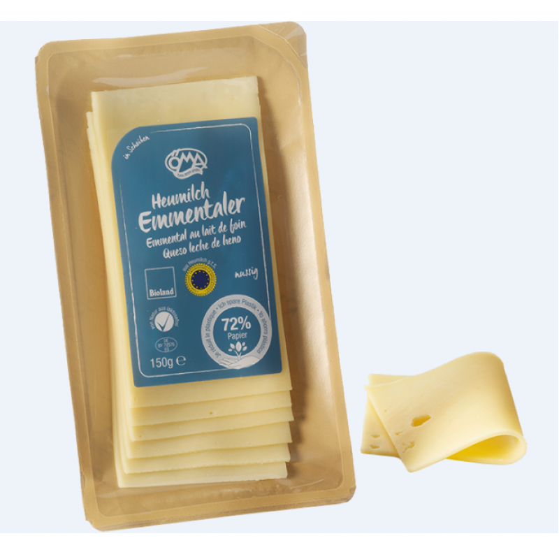 Βιολογικό τυρί Εμενταλ (EMMENTAL) σε φέτες "ΒιοΑγρός" 150gr