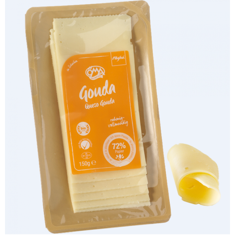 Βιολογικό τυρί Γκούντα (GOUDA) σε φέτες "ΒιοΑγρός" 150gr