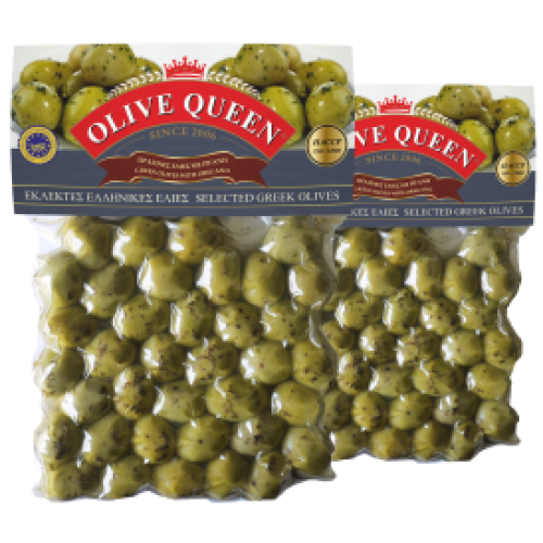 Ελιές πράσινες με ρίγανη Οlive Queen 250gr