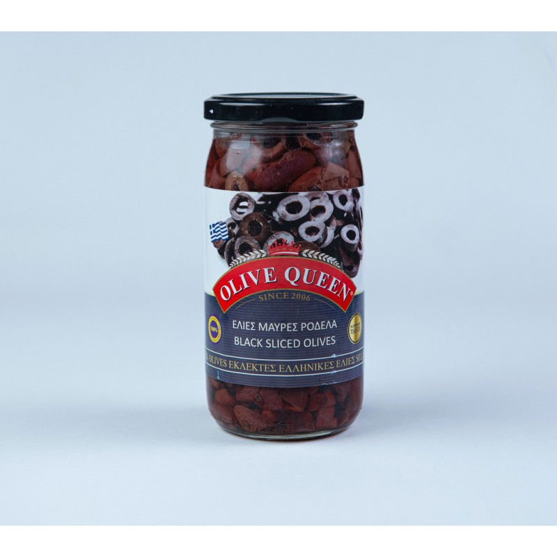 Ελιές μαύρες σε ροδέλες Οlive Queen 215gr