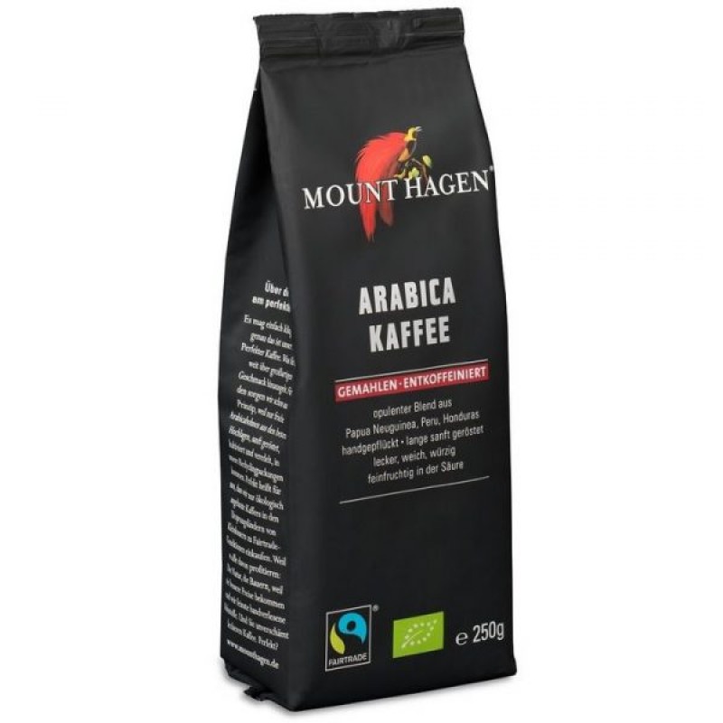 Βιολογικός Καφές Φίλτρου χωρίς καφεΐνη (Arabica) "Mount Hagen" 250gr