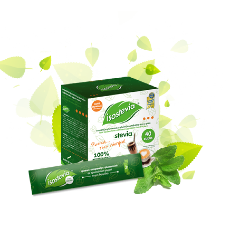 Γλυκαντικό με Στέβια ISOSTEVIA  40sticks 80gr