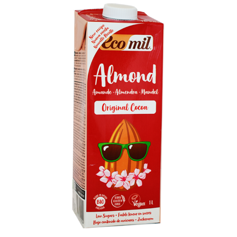 Βιολογικό Ρόφημα Αμυγδάλου με Κακάο ecomil 1Lt