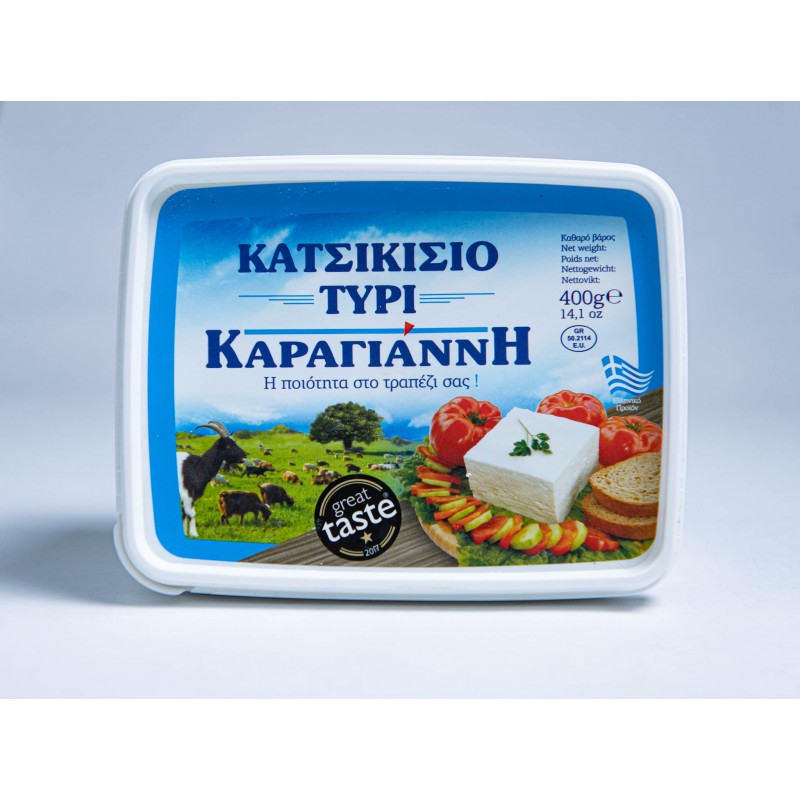 Κατσικίσιο τυρί Καραγιάννης σε τάπερ με άλμη 400gr