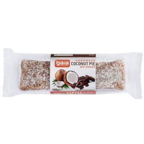 Χειροποίητη μπάρα Καρύδας με Κακάο Κέρκυρας(COCONUT PIE WITH CACAO )100gr Gaia