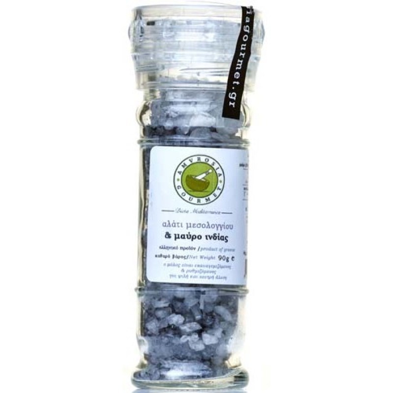 Αλάτι Μεσολογγίου με Μαύρο Ινδίας "Amvrosia Gourmet" 90gr