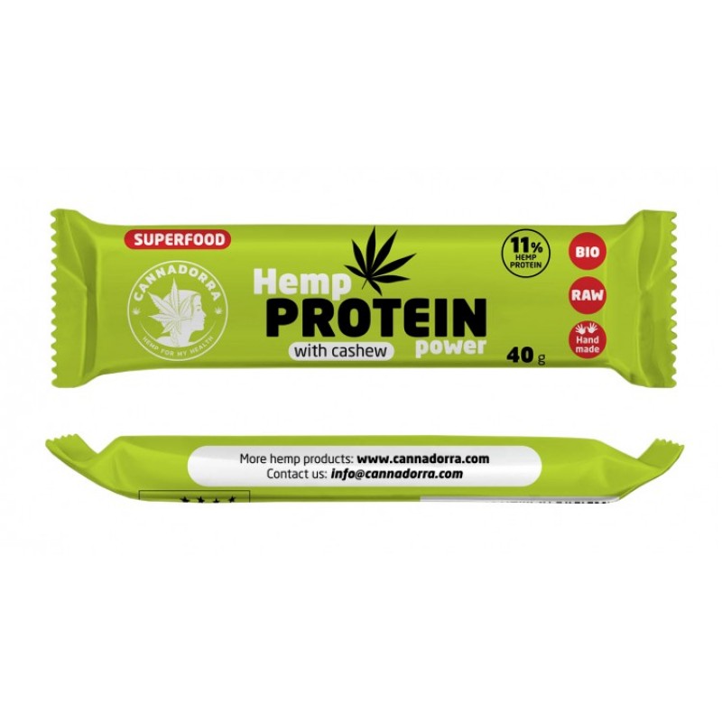 Μπάρες πρωτεΐνης κάνναβης με κάσιους 40gr