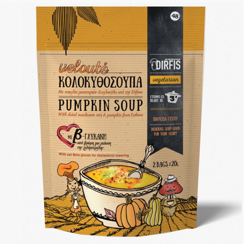 Βελουτέ Κολοκυθόσουπα με Μανιτάρια ''Δίρφυς'' 40gr