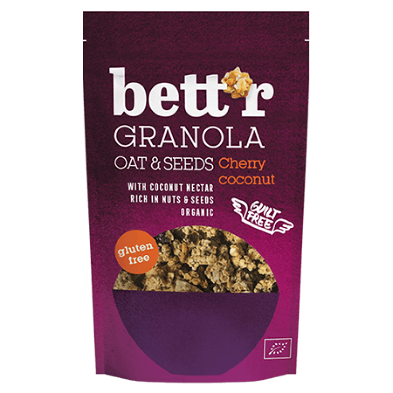 Granola με κεράσι και καρύδα BIO "Bettr" 300gr