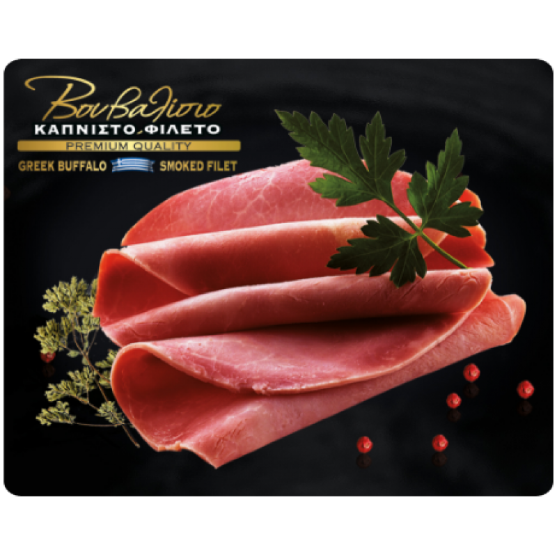 100% Βουβαλίσιο Καπνιστό Φιλέτο σε Φέτες Kerkini farm 120gr 100% Βουβαλίσιο Καπνιστό Φιλέτο σε Φέτες Kerkini farm 120gr