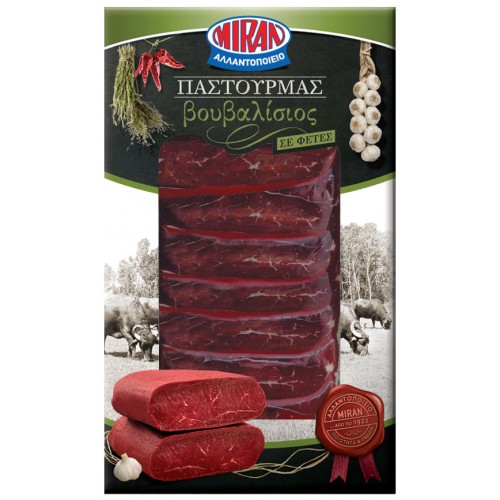 Παστουρμάς Βουβαλίσιος σε φέτες "MIRAN" 90-110gr Παστουρμάς Βουβαλίσιος σε φέτες "MIRAN" 90-110gr
