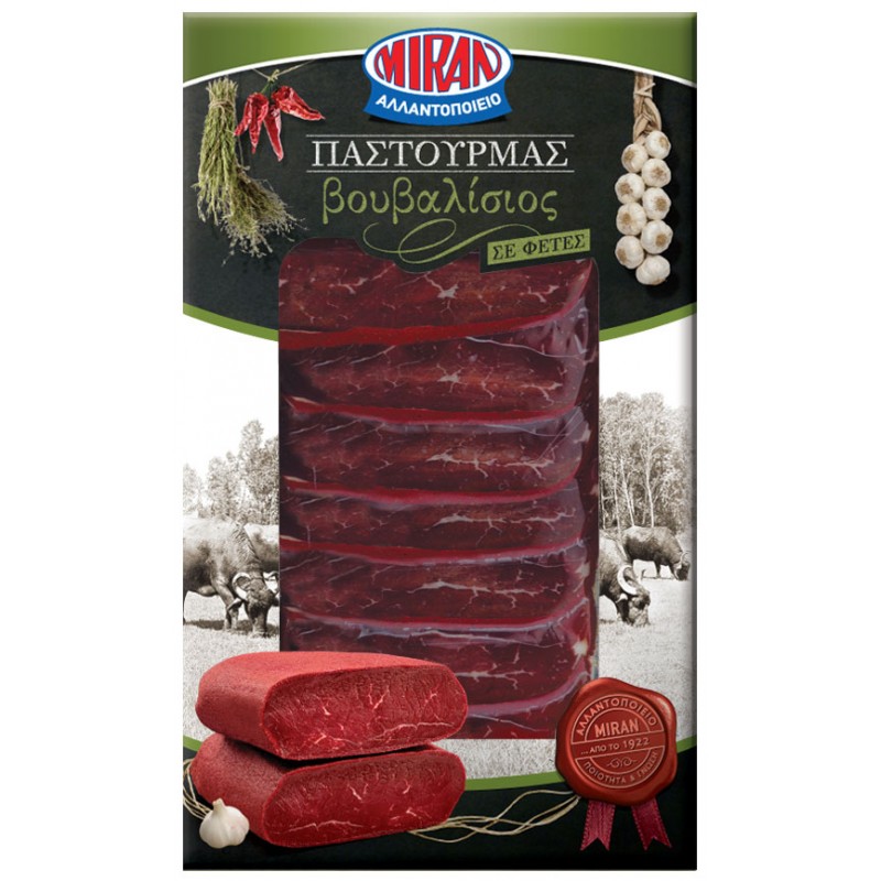 Παστουρμάς Βουβαλίσιος σε φέτες "MIRAN" 90-110gr