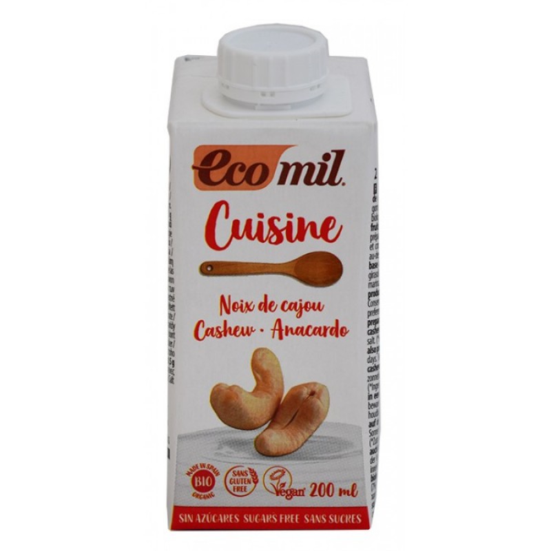 Βιολογική Κρέμα Μαγειρικής Κάσιους "ECOMIL" 200ml